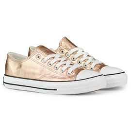 Sneakers classiche oro lucido d'oro 1
