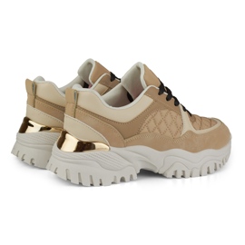 Sneakers beige da donna Bellis 2