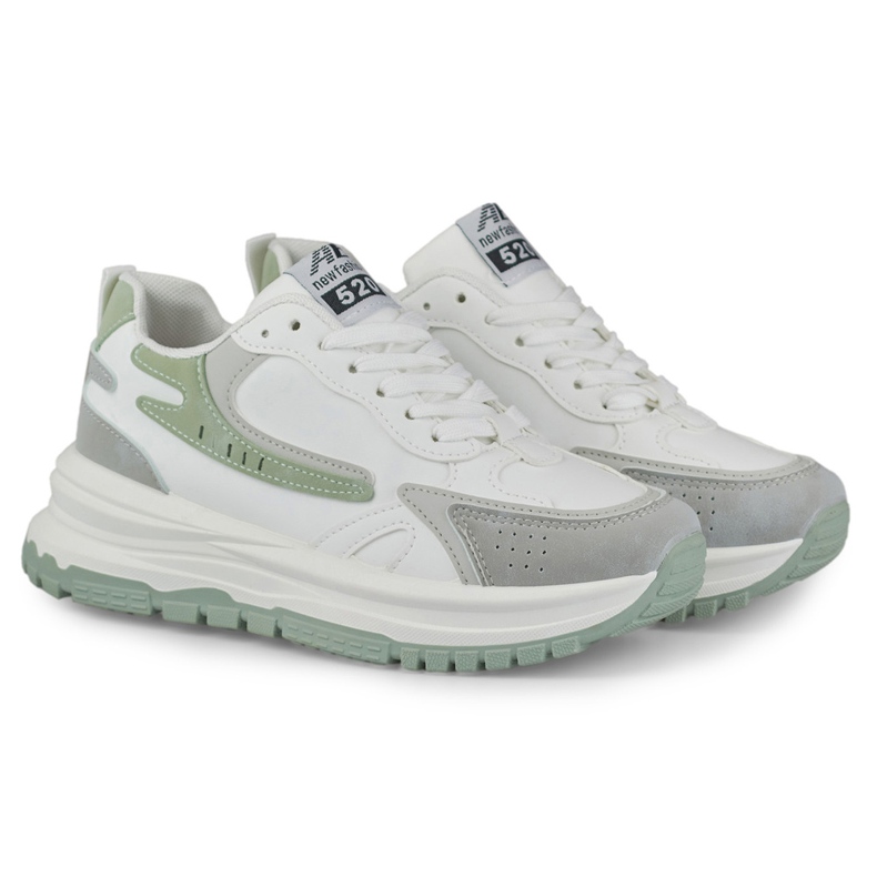 Sneakers Minti da donna bianche e menta bianca 1