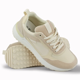Scarpe sportive da donna beige con suola leggera 1
