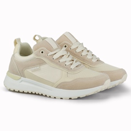Scarpe sportive da donna beige con suola leggera 2