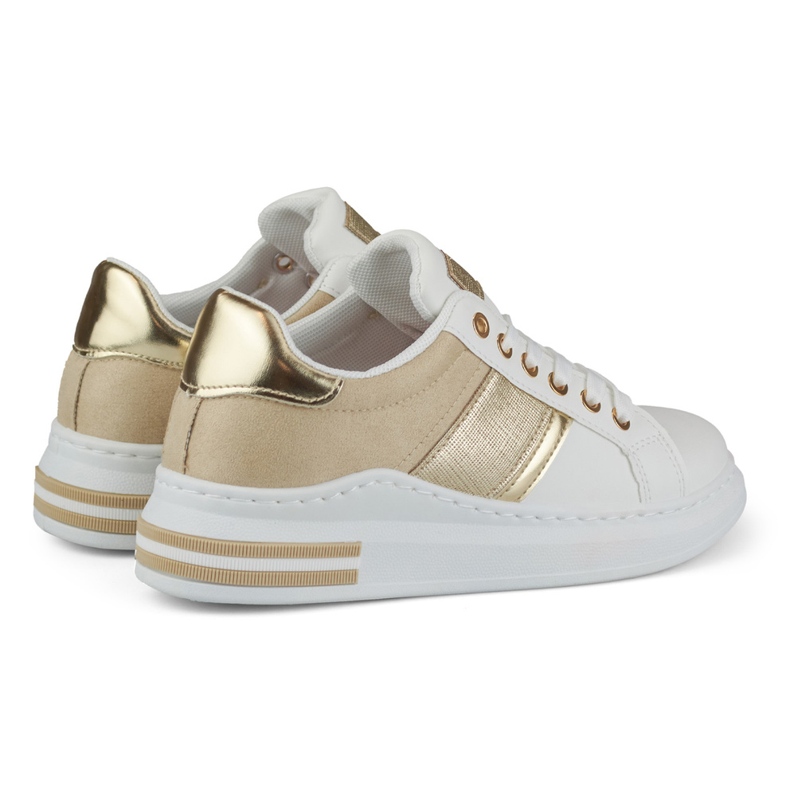 Sneakers casual bianche e beige da donna bianco 1