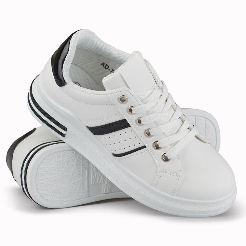 Classiche sneakers da donna bianche e nere bianco 1