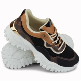 Sneakers da donna con stampa Fanny nero 1