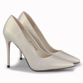 Scarpe col tacco argento opaco di Fansy d'argento 1