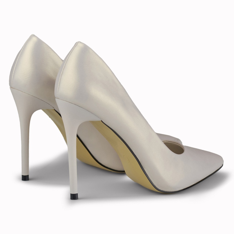 Scarpe col tacco argento opaco di Fansy d'argento 2