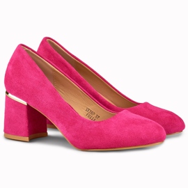Décolleté fucsia con punta tonda rosa 1