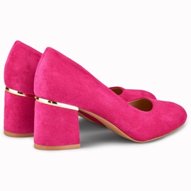 Décolleté fucsia con punta tonda rosa 2