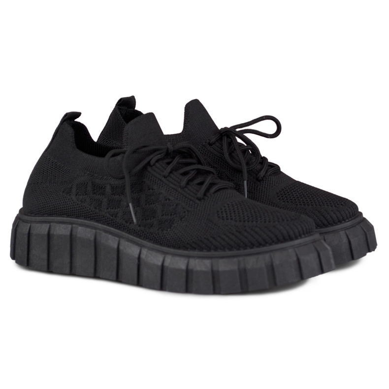 Scarpe sportive da donna nere flessibili nero 2