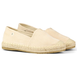 Espadrillas da donna in camoscio beige 1