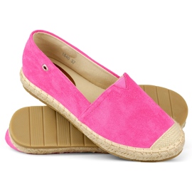 Espadrillas da donna in camoscio rosa 1