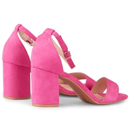 Sandali classici fucsia sul palo rosa 1