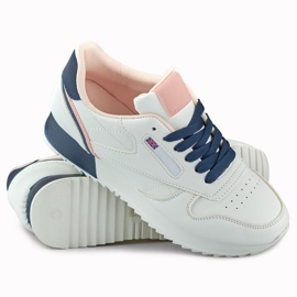 Sneakers sportive classiche da donna bianche e blu bianco 1