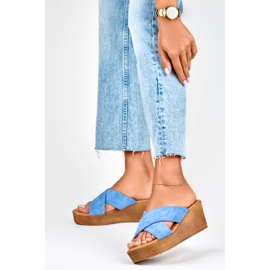 Pantofole da donna con jeans blu 2