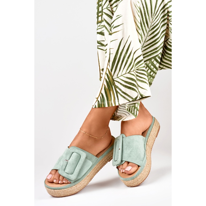 Espadrillas turchesi in camoscio da donna blu 1