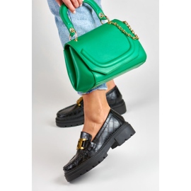 La.Fi Mocassini neri con plateau nero 2