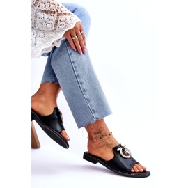 Pantofole in Pelle Scarpe Comfort S.Barski KV-2775-32 Nero 5