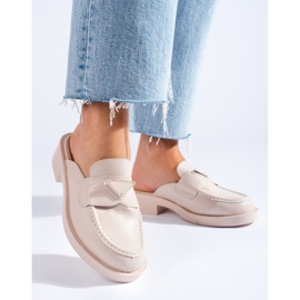 Ciabatte beige con punta incorporata di Shelovet 1
