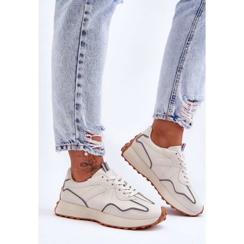 FJ1 Scarpe Sportive da Donna Beige Faro bianca 2
