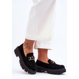 FB2 Mocassini con plateau in pelle scamosciata da donna neri Larey nero 1