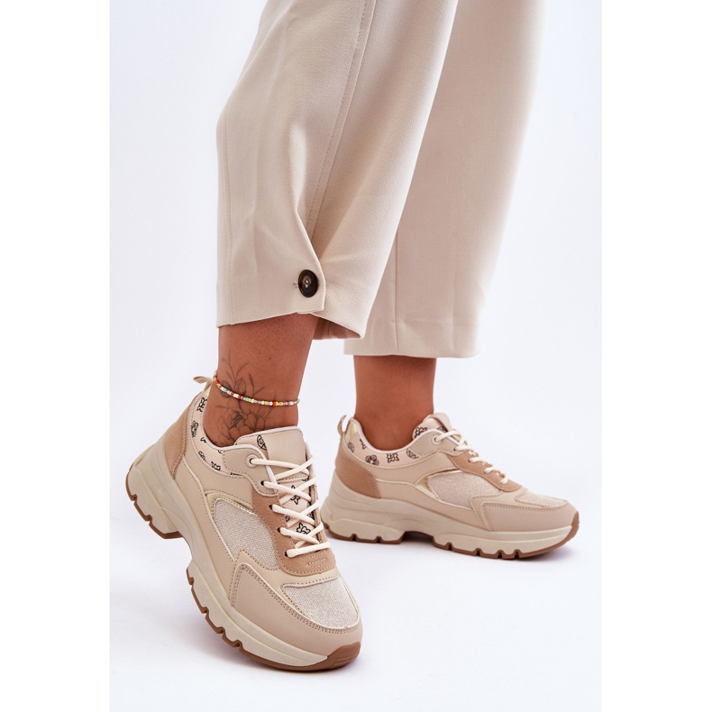 PM1 Scarpe da ginnastica stringate Beige Platform Escape 1