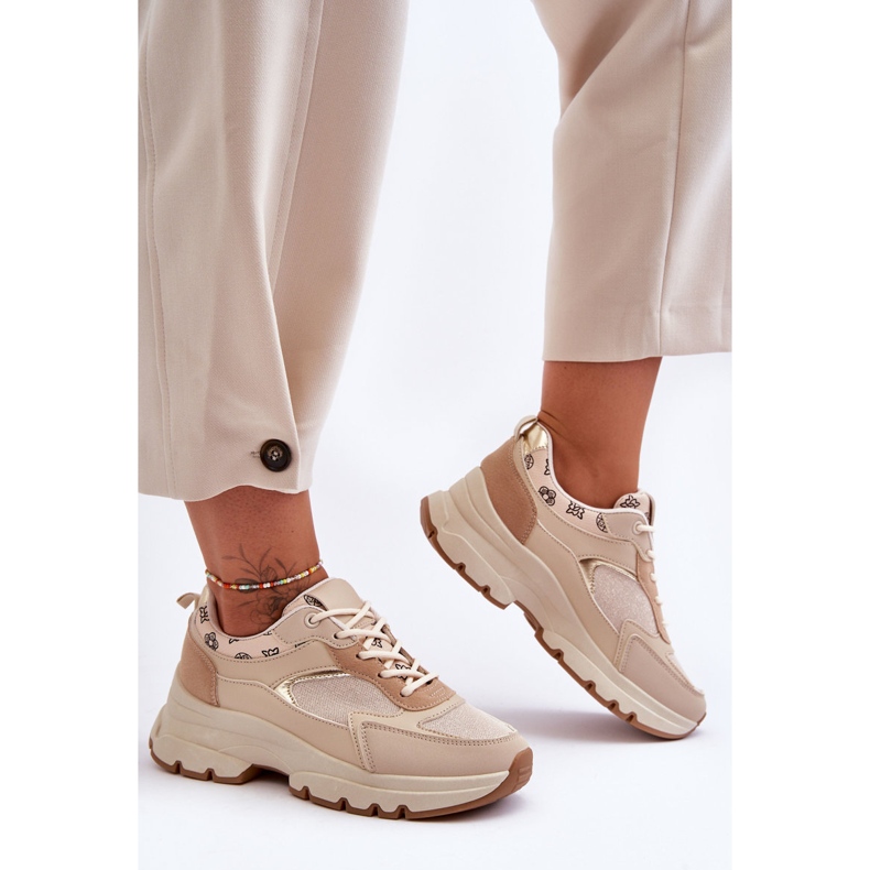 PM1 Scarpe da ginnastica stringate Beige Platform Escape 2