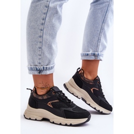 PM1 Scarpe sportive con plateau con lacci Escape nere nero 1