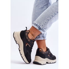 PM1 Scarpe sportive con plateau con lacci Escape nere nero 2
