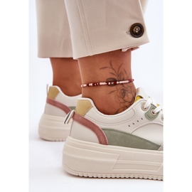 FJ1 Scarpe sportive da donna su una massiccia piattaforma Gemma multicolore bianco 2