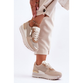 FJ1 Scarpe Sportive Da Donna Con Cerniera Decorativa Beige Cairo 2