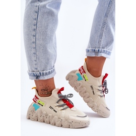 PS1 Sneakers Slip-on alla moda Beige Evolution 1