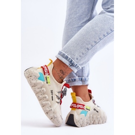 PS1 Sneakers Slip-on alla moda Beige Evolution 2