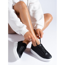 Sneakers nere con plateau Shelovet nero 1