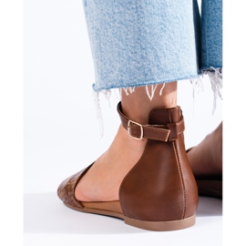 Sandali marroni da donna Daszyński marrone 1