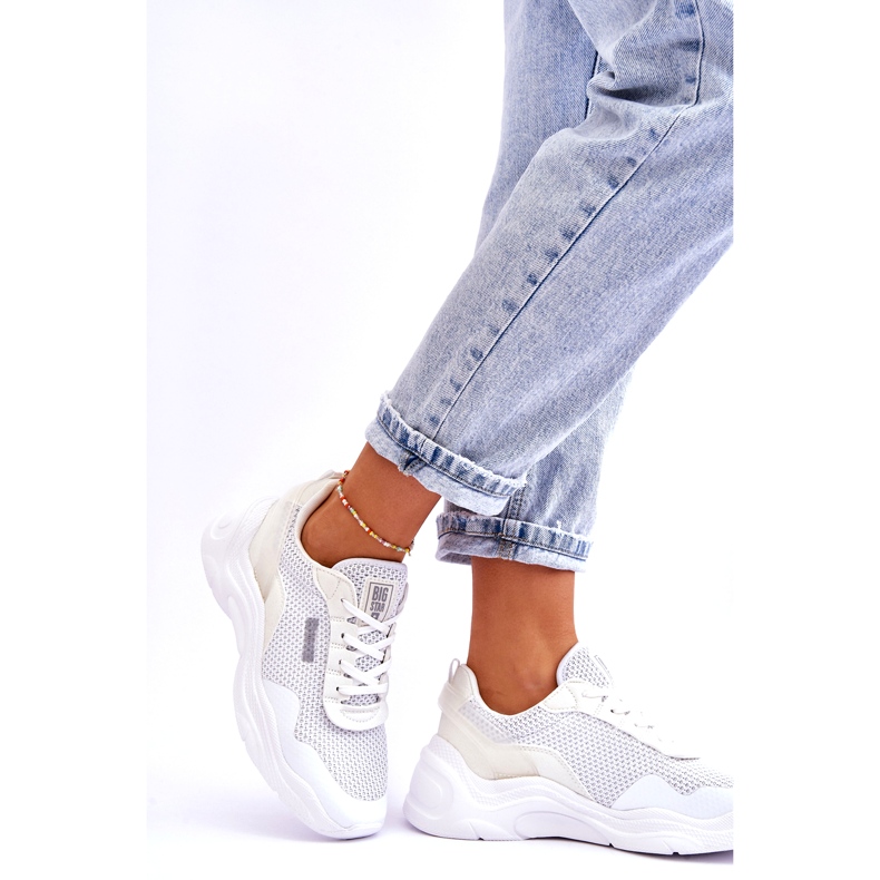Scarpe Sportive da Donna in Tessuto Memory Foam System Big Star LL274A064 Bianche bianca 2