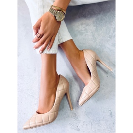 Décolleté con tacco alto trapuntate Raquel Nude beige 1