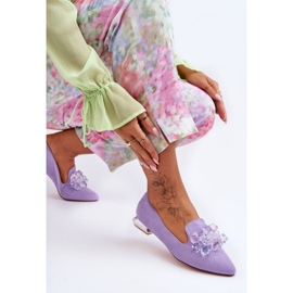 PS1 Mocassini da donna con tacchi piatti impreziositi Viola Sloane 2