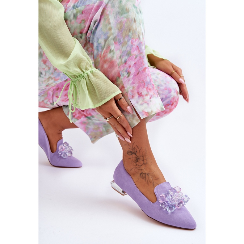 PS1 Mocassini da donna con tacchi piatti impreziositi Viola Sloane 2
