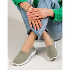 Sneakers traforate da donna Shelovet verde 2