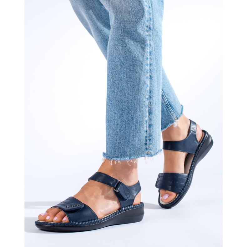 Comodi sandali da donna Shelovet blu navy 1