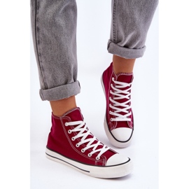FR1 Sneakers Donna Classiche Alte Bordeaux Remos rosso 1