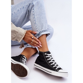 FR1 Sneakers alte classiche da donna nere e bianche Remos nero 2