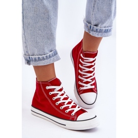 FR1 Sneakers alte classiche da donna rosse Remos rosso 1
