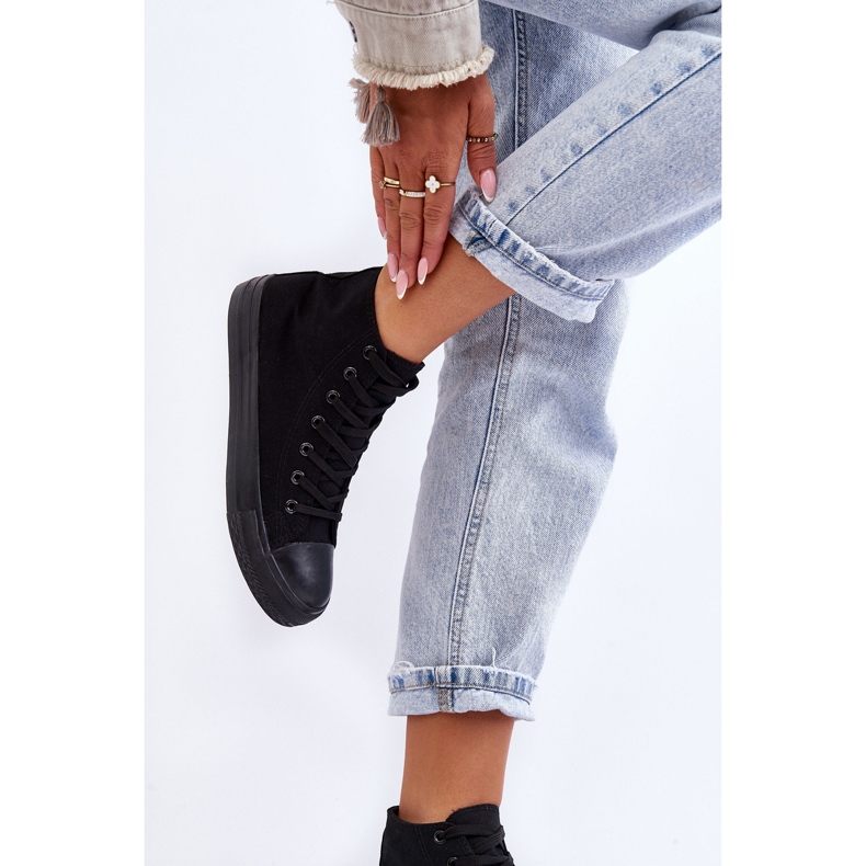 FR1 Sneakers alte classiche da donna nere Remos nero 2