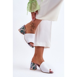 Lewski Shoes Scarpe Leski con tacco alto in pelle da donna 3209/K bianche bianco 2