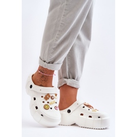 Ciabatte Donna In Schiuma Crocs Con Decorazioni Bianco Marlett bianca 1