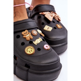 Ciabatte in gommapiuma da donna Crocs con abbellimenti Black Marlett nero 2