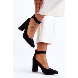 Décolleté Eleganti in Pelle Scamosciata Nero Gloria 2