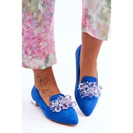 PS1 Mocassini con tacco piatto impreziositi da donna Blu Sloane 1