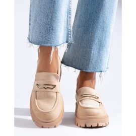 Mocassini da donna in camoscio beige di Shelovet 2